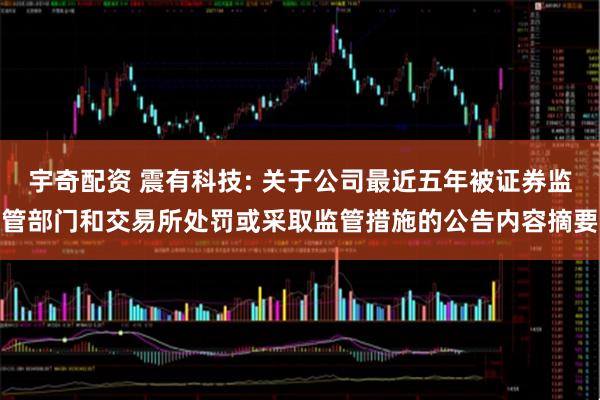 宇奇配资 震有科技: 关于公司最近五年被证券监管部门和交易所处罚或采取监管措施的公告内容摘要